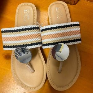 Market & Spruce Havanna Elastic Flip Flops